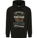 Premium Vintage 75th Birthday 1948 Mens 80% Cotton Hoodie Black