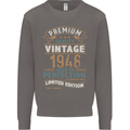 Premium Vintage 75th Birthday 1948 Mens Sweatshirt Jumper Charcoal