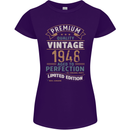 Premium Vintage 75th Birthday 1948 Womens Petite Cut T-Shirt Purple