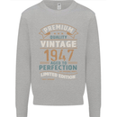 Premium Vintage 76th Birthday 1947 Mens Sweatshirt Jumper Sports Grey