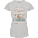 Premium Vintage 76th Birthday 1947 Womens Petite Cut T-Shirt Sports Grey