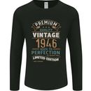 Premium Vintage 77th Birthday 1946 Mens Long Sleeve T-Shirt Black