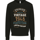 Premium Vintage 77th Birthday 1946 Mens Sweatshirt Jumper Black