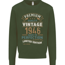 Premium Vintage 77th Birthday 1946 Mens Sweatshirt Jumper Forest Green
