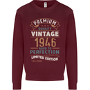 Premium Vintage 77th Birthday 1946 Mens Sweatshirt Jumper Maroon
