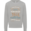 Premium Vintage 77th Birthday 1946 Mens Sweatshirt Jumper Sports Grey