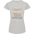 Premium Vintage 77th Birthday 1946 Womens Petite Cut T-Shirt Sports Grey