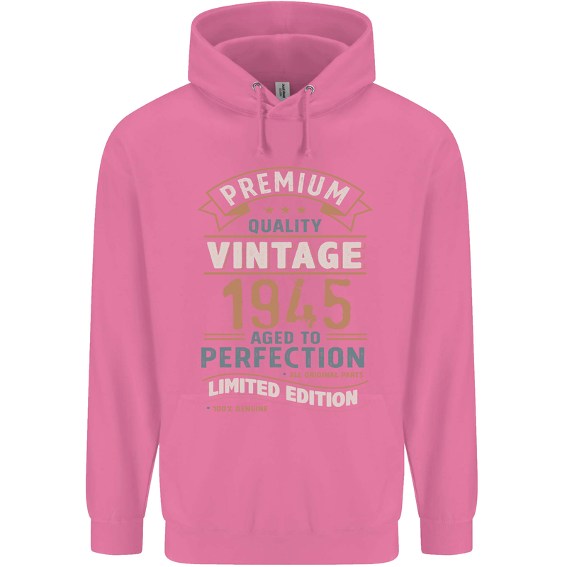 Premium Vintage 78th Birthday 1945 Mens 80% Cotton Hoodie Azelea