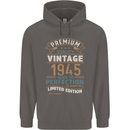 Premium Vintage 78th Birthday 1945 Mens 80% Cotton Hoodie Charcoal