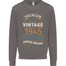Premium Vintage 78th Birthday 1945 Mens Sweatshirt Jumper Charcoal