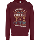 Premium Vintage 78th Birthday 1945 Mens Sweatshirt Jumper Maroon