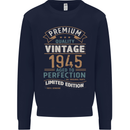 Premium Vintage 78th Birthday 1945 Mens Sweatshirt Jumper Navy Blue