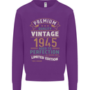 Premium Vintage 78th Birthday 1945 Mens Sweatshirt Jumper Purple