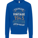 Premium Vintage 78th Birthday 1945 Mens Sweatshirt Jumper Royal Blue