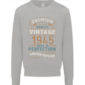Premium Vintage 78th Birthday 1945 Mens Sweatshirt Jumper Sports Grey