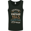 Premium Vintage 78th Birthday 1945 Mens Vest Tank Top Black