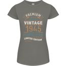 Premium Vintage 78th Birthday 1945 Womens Petite Cut T-Shirt Charcoal