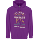 Premium Vintage 79th Birthday 1944 Mens 80% Cotton Hoodie Purple