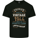 Premium Vintage 79th Birthday 1944 Mens Cotton T-Shirt Tee Top Black