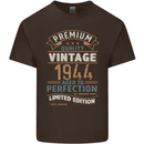 Premium Vintage 79th Birthday 1944 Mens Cotton T-Shirt Tee Top Dark Chocolate