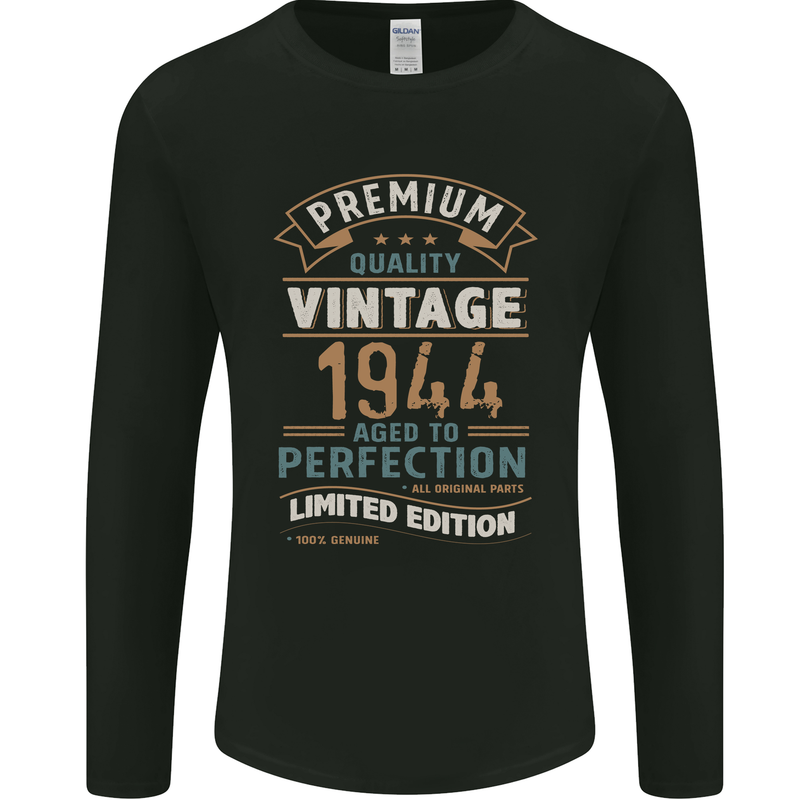 Premium Vintage 79th Birthday 1944 Mens Long Sleeve T-Shirt Black