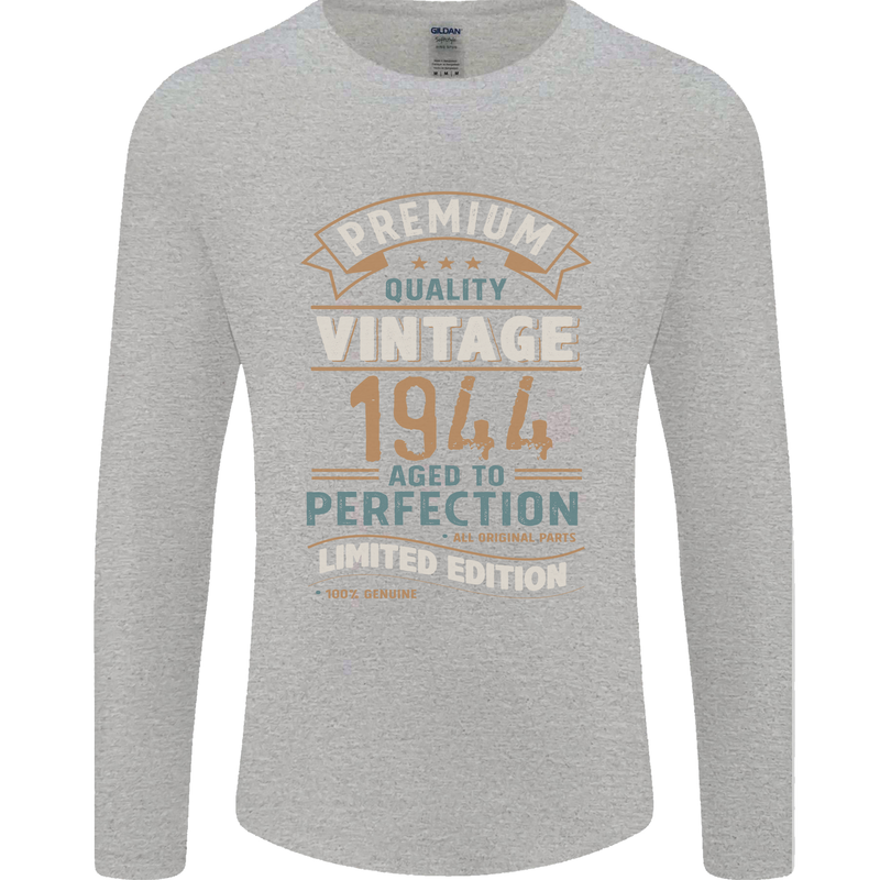 Premium Vintage 79th Birthday 1944 Mens Long Sleeve T-Shirt Sports Grey