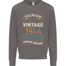 Premium Vintage 79th Birthday 1944 Mens Sweatshirt Jumper Charcoal