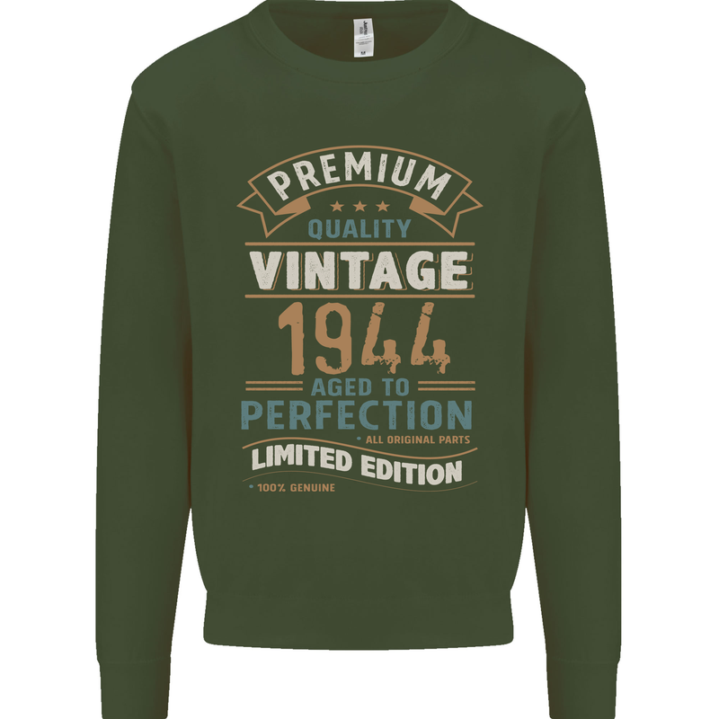 Premium Vintage 79th Birthday 1944 Mens Sweatshirt Jumper Forest Green