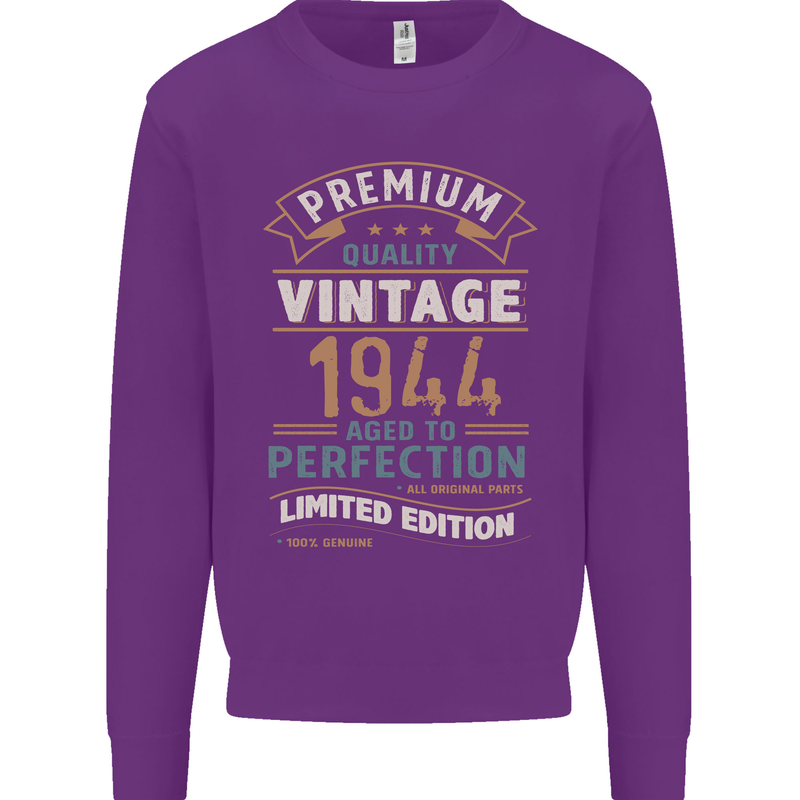 Premium Vintage 79th Birthday 1944 Mens Sweatshirt Jumper Purple