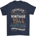 Premium Vintage 79th Birthday 1944 Mens T-Shirt 100% Cotton Navy Blue