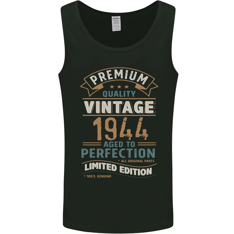 Premium Vintage 79th Birthday 1944 Mens Vest Tank Top Black