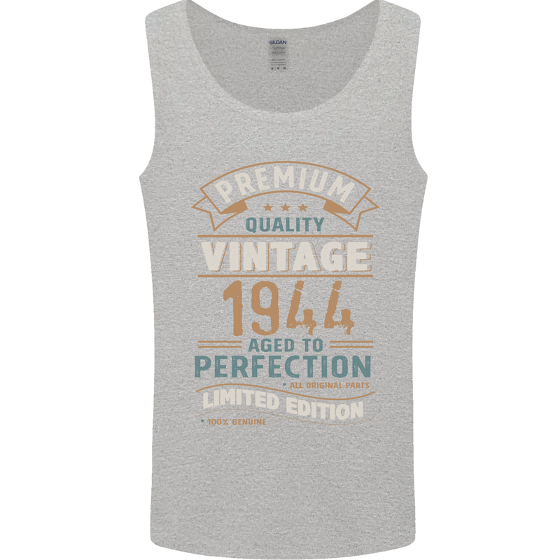 Premium Vintage 79th Birthday 1944 Mens Vest Tank Top Sports Grey