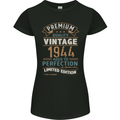 Premium Vintage 79th Birthday 1944 Womens Petite Cut T-Shirt Black