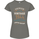 Premium Vintage 79th Birthday 1944 Womens Petite Cut T-Shirt Charcoal