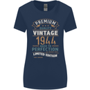 Premium Vintage 79th Birthday 1944 Womens Wider Cut T-Shirt Navy Blue