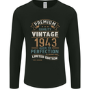 Premium Vintage 80th Birthday 1943 Mens Long Sleeve T-Shirt Black
