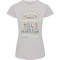 Premium Vintage 80th Birthday 1943 Womens Petite Cut T-Shirt Sports Grey