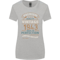 Premium Vintage 80th Birthday 1943 Womens Wider Cut T-Shirt Sports Grey