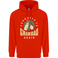 Promoted to Grandad Est. 2022 Childrens Kids Hoodie Bright Red