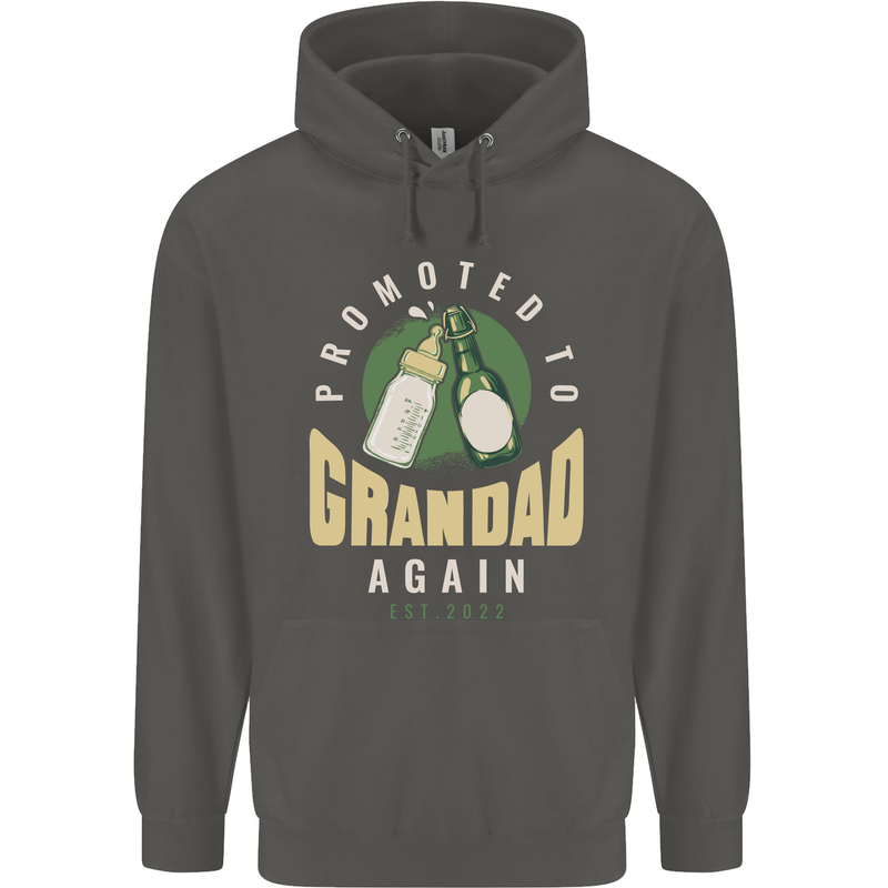 Promoted to Grandad Est. 2022 Childrens Kids Hoodie Storm Grey