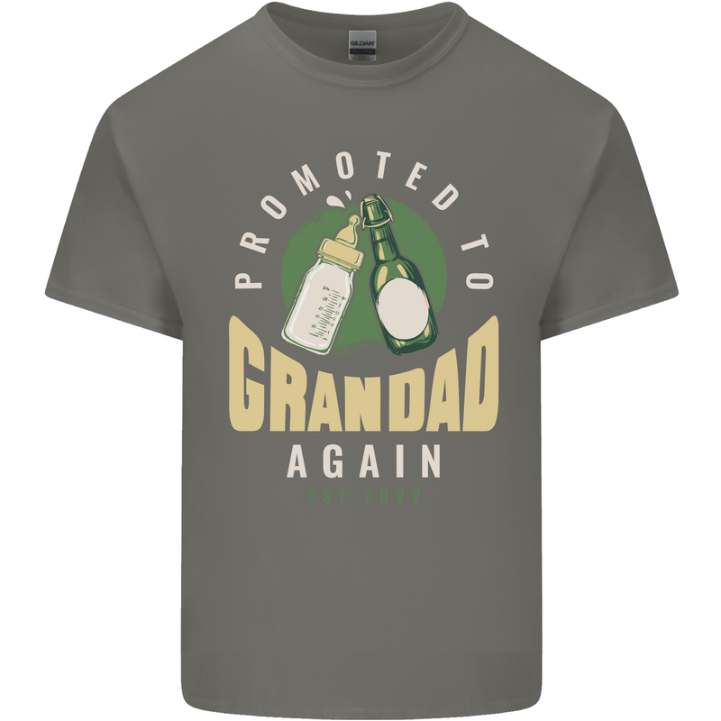 Promoted to Grandad Est. 2022 Kids T-Shirt Childrens Charcoal