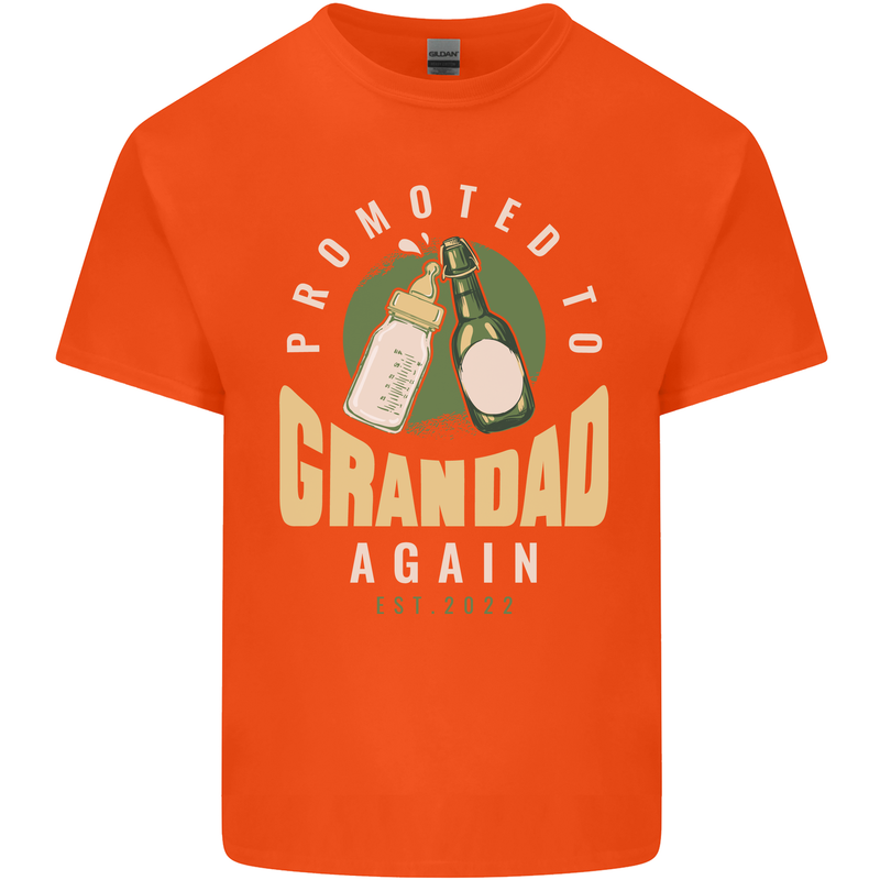 Promoted to Grandad Est. 2022 Kids T-Shirt Childrens Orange