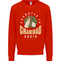 Promoted to Grandad Est. 2022 Mens Sweatshirt Jumper Bright Red