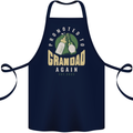 Promoted to Grandad Est. 2023 Cotton Apron 100% Organic Navy Blue