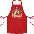 Promoted to Grandad Est. 2023 Cotton Apron 100% Organic Red
