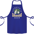 Promoted to Grandad Est. 2023 Cotton Apron 100% Organic Royal Blue