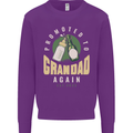 Promoted to Grandad Est. 2023 Kids Sweatshirt Jumper Purple