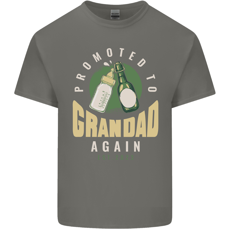 Promoted to Grandad Est. 2023 Kids T-Shirt Childrens Charcoal