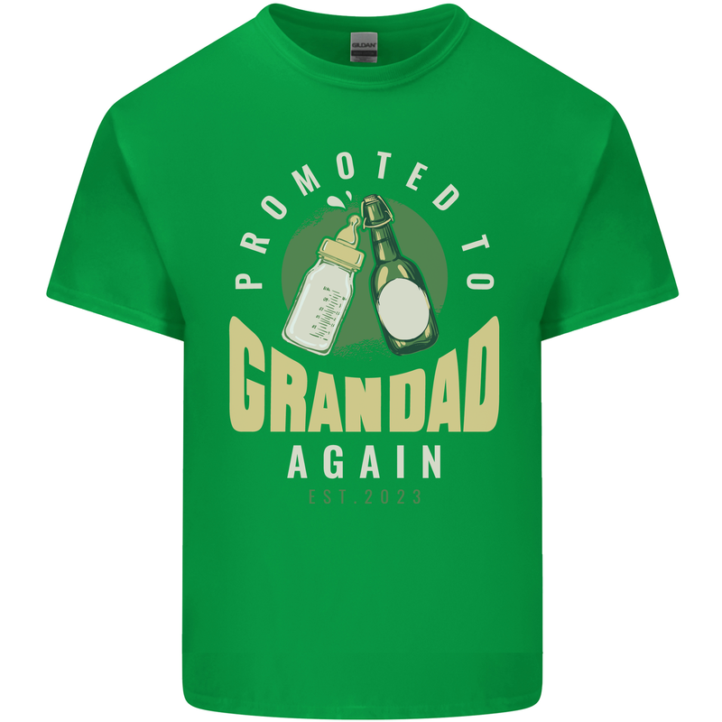 Promoted to Grandad Est. 2023 Kids T-Shirt Childrens Irish Green