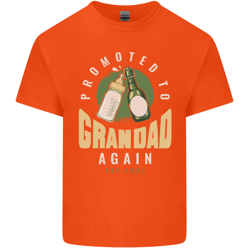 Promoted to Grandad Est. 2023 Kids T-Shirt Childrens Orange